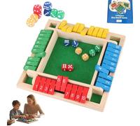 Shut The Box Game Wooden - Portable Family Board Game with Dice, Enhances Math Skills and Strategy, Perfect for Home, Classroom, Or Party Entertainment (Multicolor)