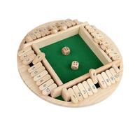 Shut The Box Jeu de dés - Cadre en bois massif - Jeu amusant pour les mathématiques - Jeu rapide basé sur les tours - Planche de divertissement éducative interactive - Outil d'activité de groupe