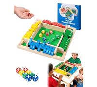 Shut The Box Jeu de dés en Bois, Jeu de société Classique pour 2 à 4 Joueurs pour Enfants et Adultes, Jouet éducatif de Formation en mathématiques et en logique pour Salle de Classe familiale, fête