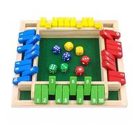 Shut The Box, Jeu de dés en Bois, Version améliorée pour 2 à 4 Joueurs, Idéal pour Les fêtes et Les réunions, Développe Les compétences en mathématiques et la pensée stratégique