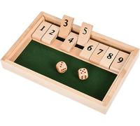 Shut The Box -Jeux De Société En Bois Classique-Jeu De Dés-Jeu De Rassemblement De La Famille-Jouet De Voyage-Convient À La Formation En Logique Mathématique Pour Enfants