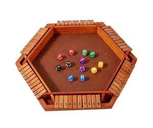 Shut The Box Planche de mathématiques familiales en Bois pour 2 à 6 Joueurs, 6 Sections de Couleur avec 12 stratégies éducatives pour Adultes, Table éducative pour Salle de Classe