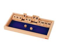 Shut the box, un jeu de dés en bois