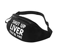 Shut Up Liver You're Fine Sac de Taille pour Hommes et Femmes Poitrine de Voyage réglable Sac de Taille de Course en Plein air