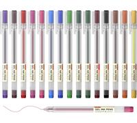 Shutle Art Stylo À Encre Gel Multicolore, 15 Couleurs De Stylo À Bille À Encre Gel Extra Fine (0,38 Mm) Pour Maison,École,Bureau, Et Bullet,Journal,Dessin,Ecriture