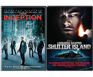 Shutter Island & Inception DVD 2 Pack Leonardo DiCaprio Thriller Double Feature Movie Set