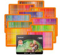 Shuttle Art 260 Crayons de Couleur Professionnels, Set de Crayons de Couleurs en Boîte Fer-Blanc, Couleurs Numérotées et Bois de Haute Qualité, Idéal pour enfants,adultes,dessin,coloriage