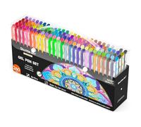 Shuttle Art 260 Stylo Gel Couleur, Lot Stylo Couleur 130 Stylos à Bille à Encre Gel avec 130 Recharges Inclus Couleur Paillette Métallique Néon Pastel pour Journaling Coloriage