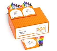 Shuttle Art 304PCS Feutre Lavable Enfant, 8 Couleurs Feutre Pointe Large, 38 Paquets Séparés, Feutre Coloriage Lavable en Vrac pour Maison, Salle de Classe pour Enfants, Etudiants, Enseignants