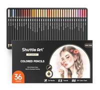 Shuttle Art 36 Crayons de Couleur Chair Claire, Crayon Couleur Peau Assortiment 36 Couleurs de Peaux, Crayon de Couleurs pour Teintes de Peau, l’Art Portrait, Cheveux pour Artistes, Adultes, Débutants
