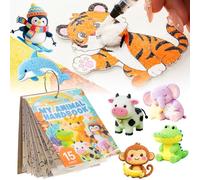 Shuttle Art 63 Pcs Kit Peinture à Texture Magique Série Animaux Effet 3D