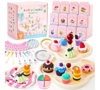 Shuttle Art Argile à Séchage à l'Air, 52 Pièces 12 Boîtes de Air Dry Clay à Thème Gâteau avec Outils et Tutoriels, Sûre et Non Collante, Argile à Sécher à l'Air Libre pour Enfants Cadeau Créatif