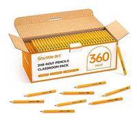 Shuttle Art Crayons de Golf Courts, Lot de 360 Crayon HB Mini en Bois, 8,8 cm Prétaillés, Pack en Gros pour Enfants, École, Dessin, Écriture, Fournitures Scolaires, Rentrée des Classes
