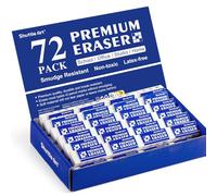 Shuttle Art Gomme Blanche, 72 Pièces Lot de Gommes Blanches en Vrac, Gomme Mie de Pain Résistantes aux Taches pour Crayon Papier, Fourniture Scolaire et Bureau pour Etudiants