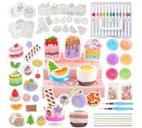 Shuttle Art Kit de peinture en mousse, texture mousse, kit de peinture Puffy Paint sur le thème du dessert