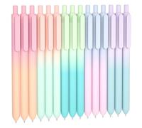 Shuttle Art Lot de 15 stylos rétractables à encre gel pastel, encre noire, pointe fine de 0,5 mm, corps doux et esthétique pour une écriture fluide, un journal, des notes, l'école, le bureau, la