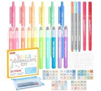 Shuttle Art Lot de 34 surligneurs et stylos gel