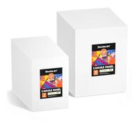 Shuttle Art Lot de 36 panneaux de toile de peinture, 100 % coton, 12,7 x 17,8 cm, 18 de chaque, toiles vierges pour enfants, adultes et artistes, peinture acrylique et huile