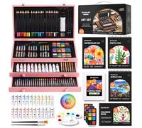 Shuttle Art Malette Dessin Enfant 202PCS, Kit Dessin en Bois avec 4 Blocs