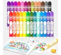 Shuttle Art Marqueur à Point Lavable, 26 Couleurs Dot Marker avec 1 Livre de Coloriage, Non Toxique, Bingo Dabber pour Création, Activité Créative pour Enfants Education Précoce