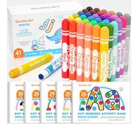 Shuttle Art Marqueurs à points, 36 couleurs lavables avec 135 feuilles d'activités, 5 livres d'activités, fournitures d'art amusantes pour enfants, tout-petits et enfants d'âge préscolaire, tampons de