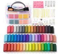 Shuttle Art Pate Polymere, 50 Couleurs Polymere Clay 19 Outils 10 Types Accessoires