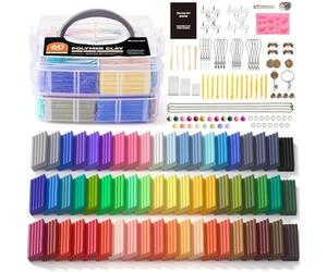 Shuttle Art Pâte Polymère, 60 Couleurs de Polymere Clay avec 19 Outils | et Accessoires, Argile à Modéler Antiadhésif et Non Toxique, Kit de Pâte à Modéler Idéal pour Enfants