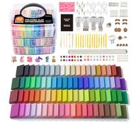 Shuttle Art Pâte Polymère, 82 Couleurs de Polymere Clay avec 19 Outils
