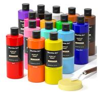 Shuttle Art Peinture Acrylique (473ml) - Set de 15 Couleurs, Richement Pigmentée pour Artistes et Débutants - Sur Toiles, Bois et Céramique
