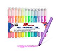 Shuttle Art Surligneur Bible, Lot de 12 Couleurs Surligneurs Gel Fluos, Pas de Saignement, Surligneurs pour Bible Parfait pour Journal, Surlignage, Soulignage, Etudes à l’Ecole, au Travail