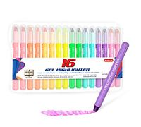 Shuttle Art Surligneur Bible, Lot de 16 Surligneurs Gel Fluos 8 Couleurs, Pas de Saignement, Surligneurs pour Bible Parfait pour Journal, Surlignage, Soulignage, Etudes à l’Ecole, au Travail