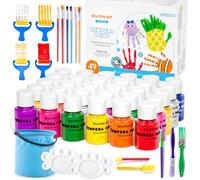 Shuttle Art Tempera Peinture Lavable, 30 Couleurs (60ml) Gouache Couleur Paillette, Métallique, Néon, Non Toxique, Peinture pour Artisanat