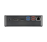 Shuttle XPC Nano PC NC40U, Intel Celeron 7305U, 1x HDMI, 1x DP,1xUSB-C/DP, 6x USB3.2, 1x 2.5" bay, 2x M.2, 1x LAN, RAID, fonctionnement permanent 24/7, attaches VESA