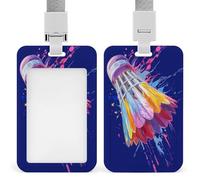 Shuttlecock Porte-badge rétractable Pop Art avec clip pour carte de protection pour le travail, le bureau, les médecins, les infirmières