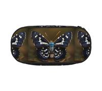 SHuWeiD Beau sac de rangement pour stylos avec imprimé papillon de nuit, sac de rangement cosmétique portable pour voyage, essentiels de voyage