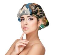 SHuWeiD Beautiful Italy Print Bonnet de nuit en satin pour adulte Unisexe 33 cm Noir, noir, taille unique