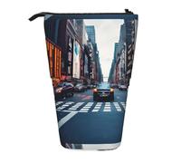 SHuWeiD Étui rétractable vertical imprimé New York, convient pour stylos, cosmétiques et petits objets essentiels, usage quotidien