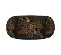 SHuWeiD Gears Clock Sac de rangement pour stylos Motif horloge Bronze Century Sac de rangement portable pour voyage, essentiels de voyage