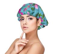 SHuWeiD Hello Hawaii Print Bonnet de nuit en satin unisexe pour adulte Noir 33 cm, noir, taille unique