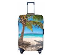 SHuWeiD Housse de protection en polyester lavable avec motif palmiers tropicaux océans, blanc, Medium