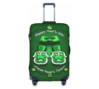 SHuWeiD Housse de protection en polyester lavable pour valise avec impression Happy St. Patrick, blanc, taille S, Blanc, Small