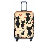 SHuWeiD Housse de protection en polyester lavable pour valise avec imprimé Happy Walking Kitty, blanc, taille XL, Blanc, X-Large