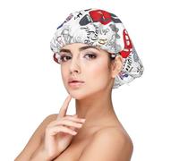 SHuWeiD I Love London Bonnet de nuit en satin pour adulte Unisexe 33 cm Noir, noir, taille unique