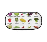 SHuWeiD Présentation de divers sacs de rangement pour stylos à imprimé légumes, sac de rangement portable pour les voyages, les essentiels de voyage