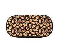 SHuWeiD Sac de rangement pour stylos avec imprimé Hot Dogs Fun Food - Sac de rangement portable pour les voyages, les essentiels de voyage