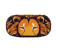 SHuWeiD Sac de rangement pour stylos avec imprimé lion cool, sac de rangement portable pour voyage, essentiels de voyage, Noir/blanc, One Size, Portabilité :