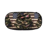SHuWeiD Sac de rangement pour stylos, maquillage portable avec imprimé drapeaux américains, pour voyage, essentiels de voyage