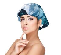 SHuWeiD Sharks Print Bonnet de nuit en satin unisexe pour adulte 33 cm, noir, taille unique