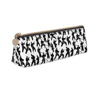 SHuWeiD Silhouette d'arts martiaux - Trousse de maquillage multifonction - Motif triangle - Pour le bureau, les voyages et le rangement quotidien de papeterie