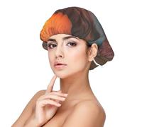 SHuWeiD Sunset at The Beach Print Bonnet de nuit en satin unisexe pour adulte, bonnet de nuit en satin, bonnets de couchage 33 cm, noir, taille unique, Noir/blanc, taille unique